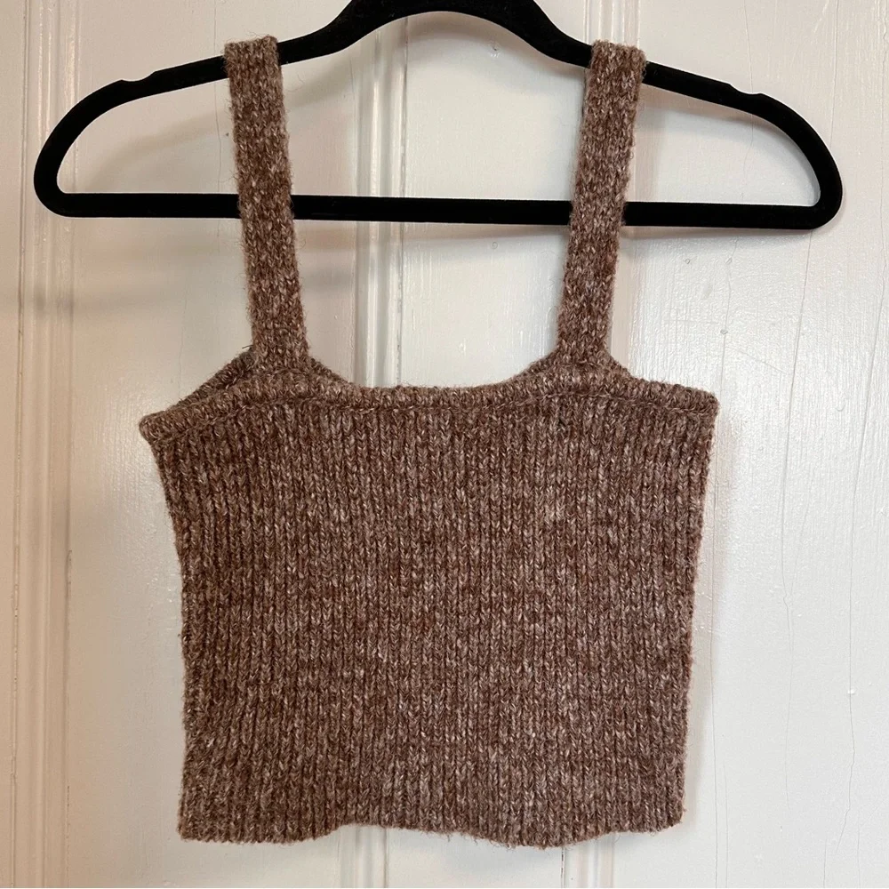 Zara Knit Brown Tank Top - Picture 11 of 12